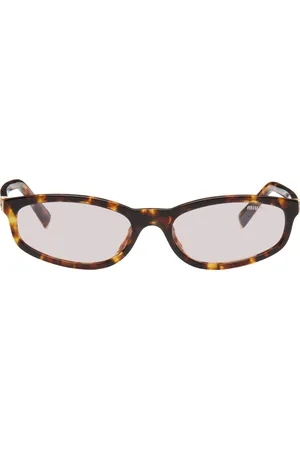 Miu Miu Brown & Black Miu Regard Sunglasses