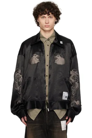 Maison Mihara Yasuhiro Black Collared Souvenir Jacket