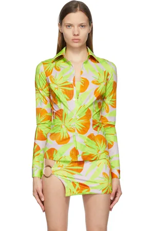 Louisa Ballou Pink & Green Nylon Jersey Shirt