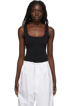 ÉTERNE SSENSE Exclusive Black Nylon Jersey Bodysuit