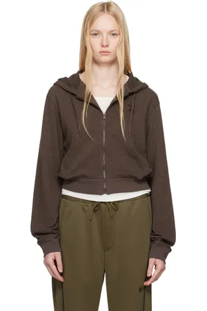 OPEN YY Brown Lounge Zip Hoodie