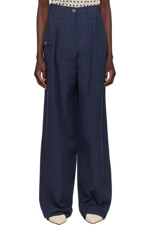 Caro Editions Navy Beatrice Trousers
