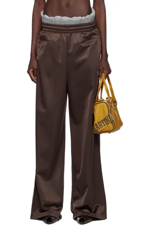 MARTINE ROSE Brown Wide Leg Track Pants