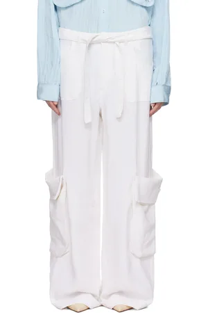 OPEN YY White Linen Cargo Pants