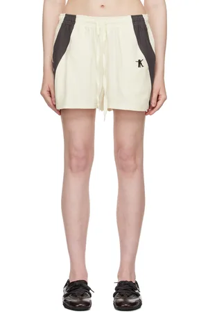 OPEN YY Off-White YY Color Block Shorts