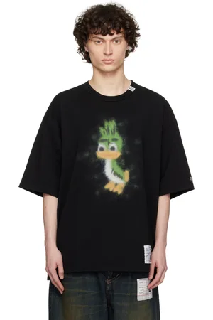 Maison Mihara Yasuhiro Black Leon Printed T-shirt