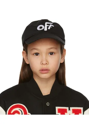 OFF-WHITE Kids Black Stamp Baseball Cap