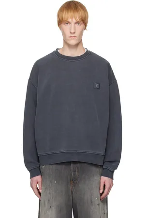 WOOYOUNGMI Gray Dying Back Logo Sweatshirt