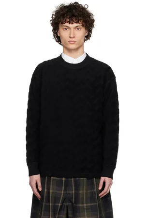 Comme des Garçons Black Pilled Jacquard Check Pattern Sweatshirt