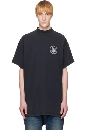 Balenciaga Black Key Crest Vintage Jersey Oversized T-shirt