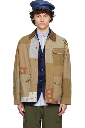 Comme des Garçons Khaki Nylon Back Satin Mix Jacket