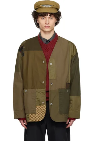 Comme des Garçons Khaki Multi Fabric Mix Jacket