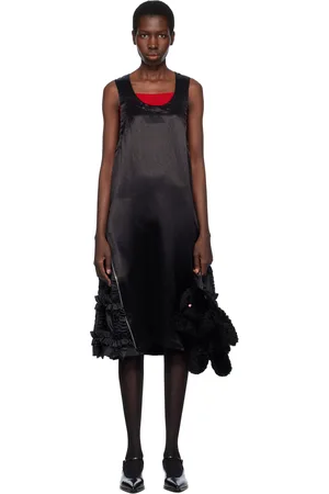 Comme des Garçons Black Taffeta Frill Midi Dress