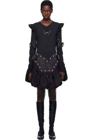 Chopova Lowena Black Backtuck Minidress