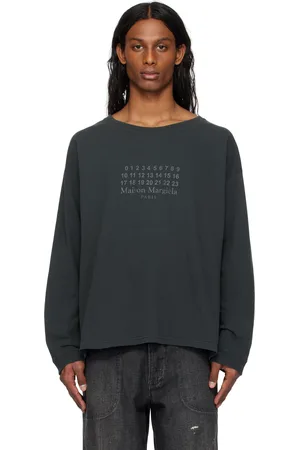 Maison Margiela Black Printed Logo T-shirt