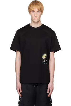 WOOYOUNGMI Black Palm Tree Graphic T-shirt