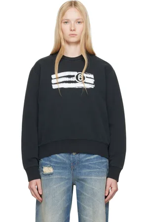 Maison Margiela Black Unbrushed Sweat Jersey Sweatshirt
