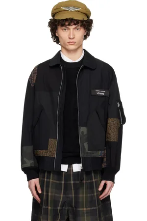 Comme des Garçons Black Nylon Back Satin Mix Jacket