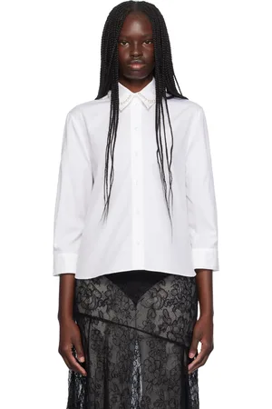 Simone Rocha White Cropped Masculine Shirt