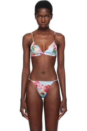 FLEUR DU MAL Blue Luxe Triangle Bra