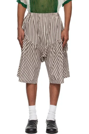 SC103 Off-White & Brown Atlas Shorts