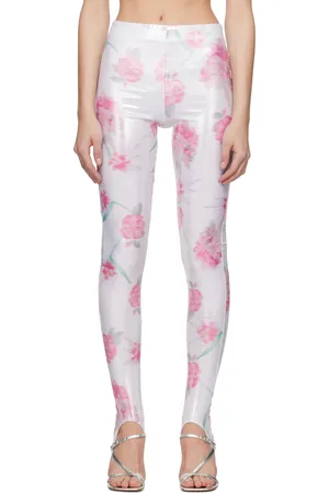 Julie Kegels White & Pink Pip Leggings