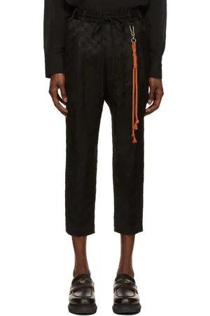 SONG FOR THE MUTE Black Linen Lounge Pants