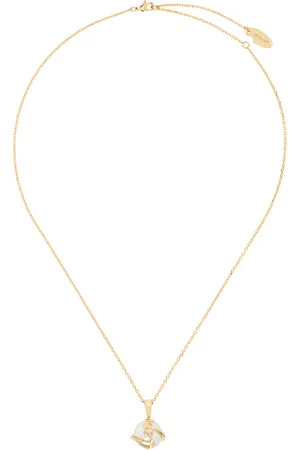 OFF-WHITE Gold Arrow Pearl Necklace