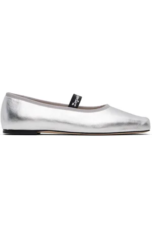 Repetto Silver Lisbeth Ballerina Flats