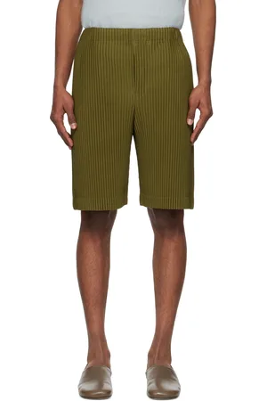 Issey Miyake Khaki Color Pleats Shorts
