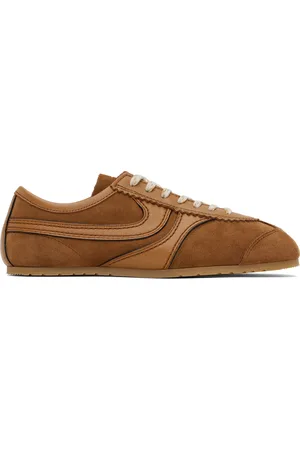 DRIES VAN NOTEN Tan Suede Sneakers