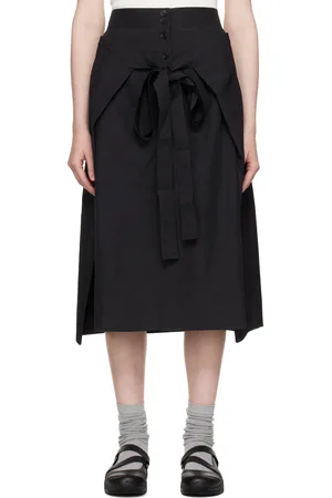 YMC Black George Midi Skirt
