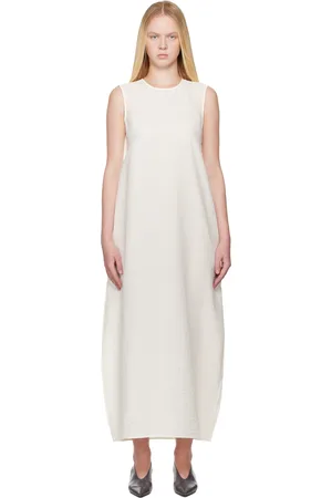 Rohe Off-White Hammered Silk Shaped Maxi Dress