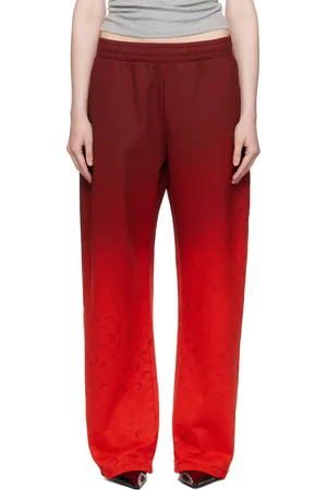 Marine Serre Red Moon Faded Fleece Sweatpants