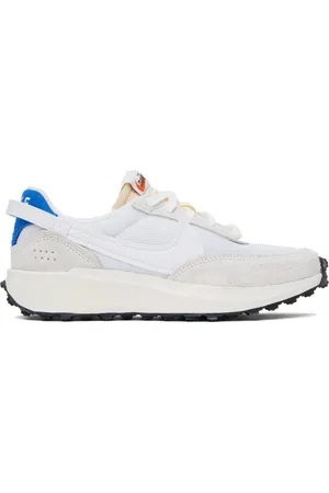 Nike White & Beige Waffle Debut Vintage Sneakers