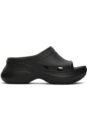 Balenciaga Black Crocs Edition Pool Slides