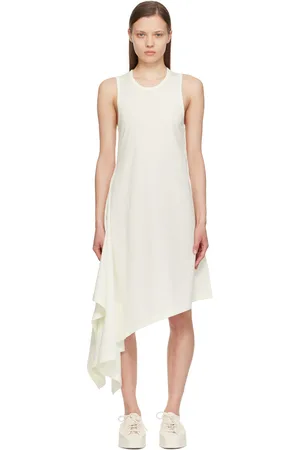 Y-3 Off-White Asymmetrical Midi Dress