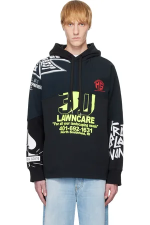 Marine Serre Black Regenerated Graphic Sweatshirts Hoodie