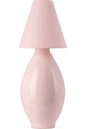 Los Objetos Decorativos Pink Conical Shade Ceramic Large Lamp