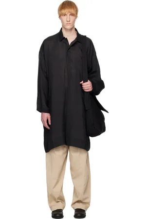 JAN JAN VAN ESSCHE Black Fine Cavalry Twill Tunic#39 Shirt