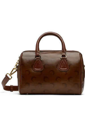 Marine Serre Brown Moon Airbrushed Leather Strike Bag