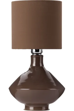 Los Objetos Decorativos Brown Cylindrical Glass Lamp