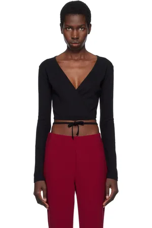 Gil Rodriguez Black Sarita Wrap Top