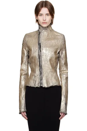 Rick Owens Gold Hollywood Gary Denim Jacket
