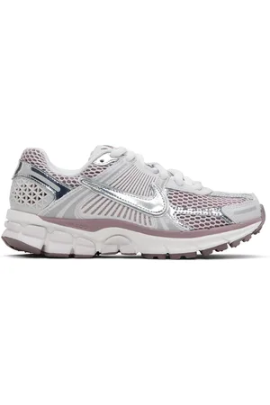 Nike White & Silver Zoom Vomero 5 Sneakers