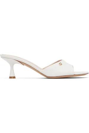 Gianvito Rossi White Ascent 55 Mules