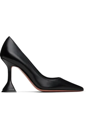 Amina Muaddi Black Ami Pump Heels