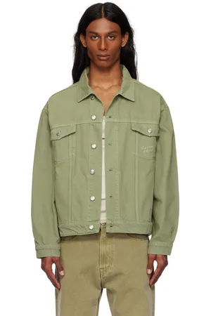 Maison Kitsuné Khaki Trucker Denim Jacket