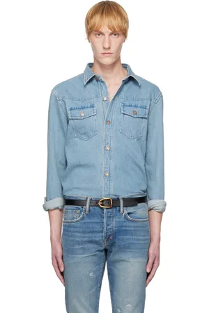 Tom Ford Blue Washed Denim Overshirt