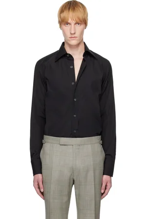 Tom Ford Black Poplin Slim Fit Shirt
